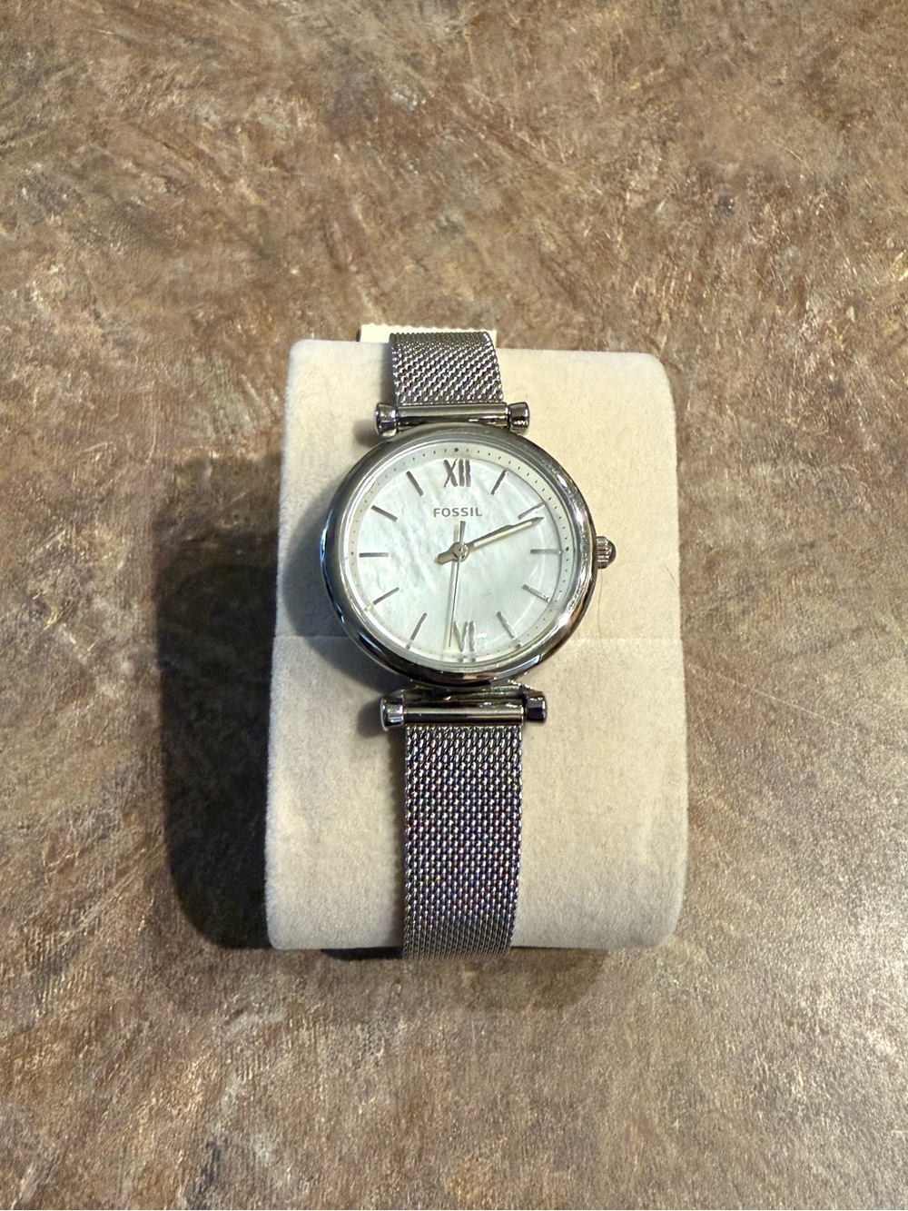 Fossil Women's Carlie Mini 3 Hand Stainless Steel Watch